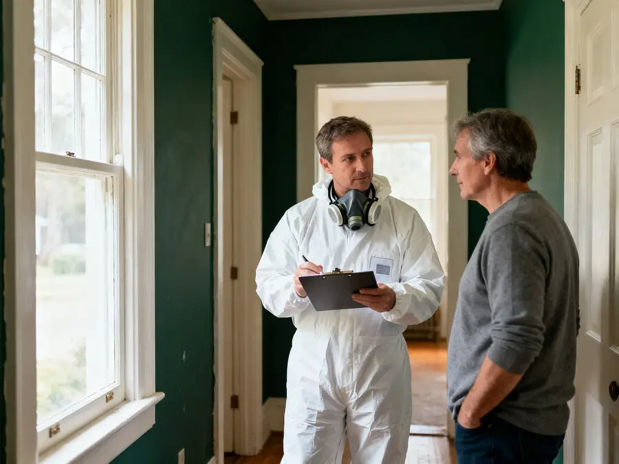 Salinas Asbestos Removal specialist with a customer